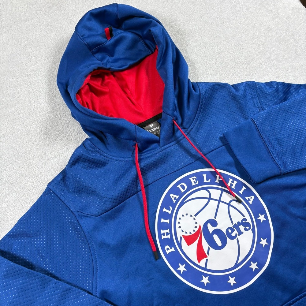 Philadelphia 76ers Basketball Hoodie Mens Medium‎ Blue Fantastic NBA Performance